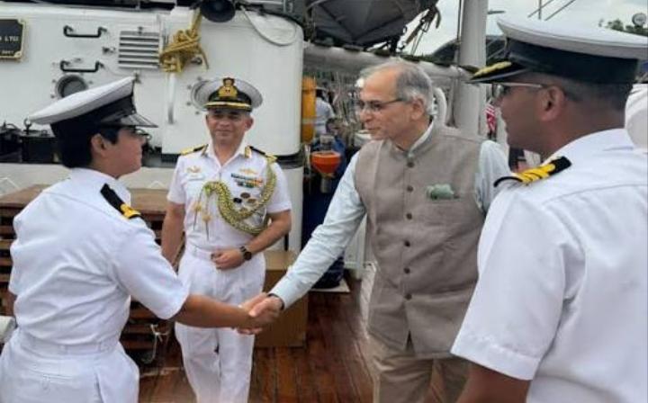Indian Ambassador Visits INS Sudarshini During Maritime Event in Baltimore