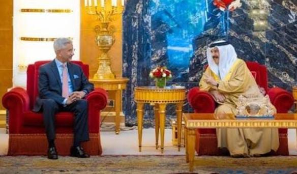 India's External Affairs Minister Jaishankar meets Bahrain's Foreign Minister