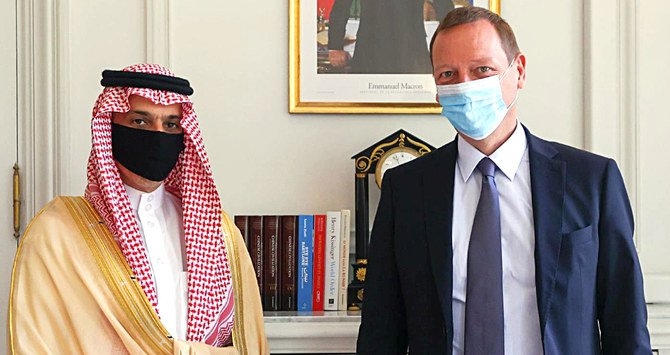 Saudi FM meets French president’s diplomatic adviser