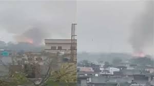 Huge Explosions at Pakistan Army Ammunition Depot Sialkot