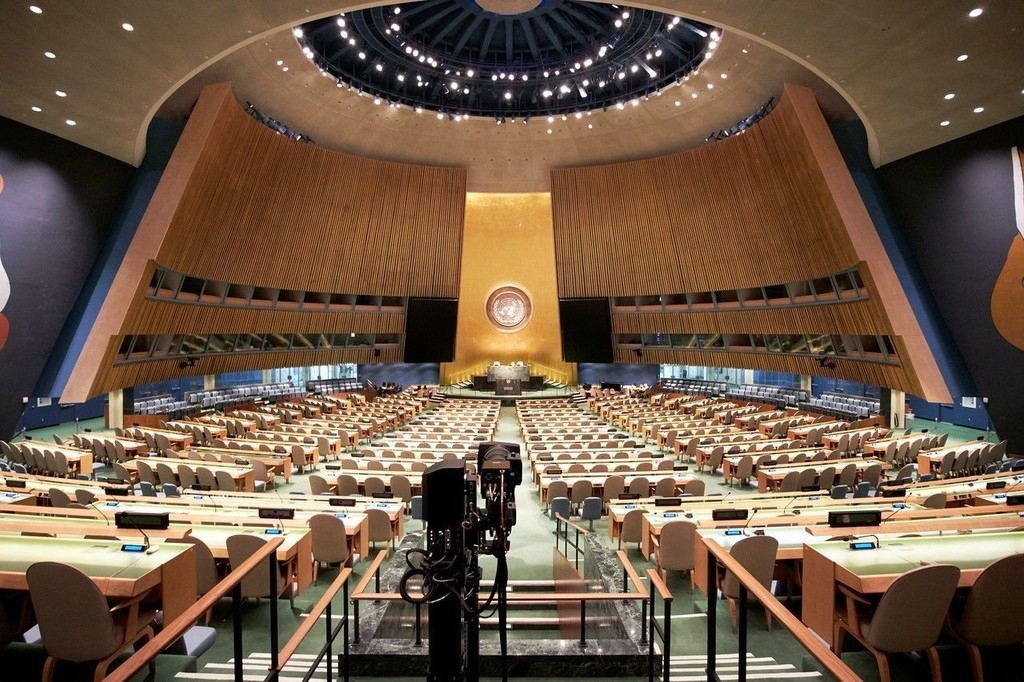 UN annual General Assembly - Britain, France, Germany and other nations label US actions on Iranian Treaty unlawful