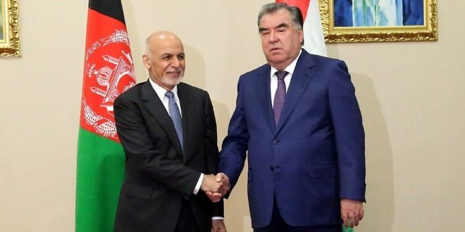 President Ghani Meets His Tajik Counterpart in Dushanbe