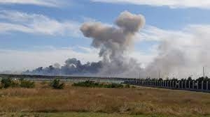 Five injured as blasts rock Russian air base in annexed Crimea