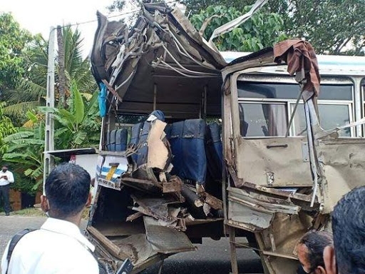 Express train crashes into Army bus at Wanawasala railway crossing: Sri Lanka