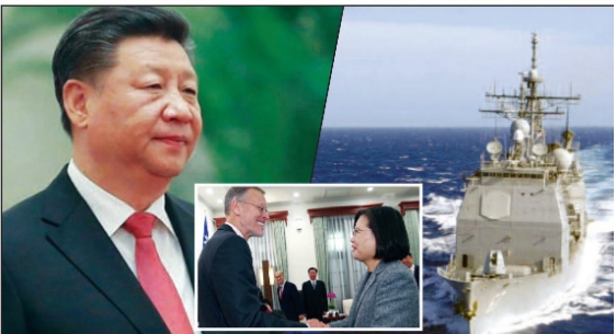 Movement of US warships in Taiwan strait after election
